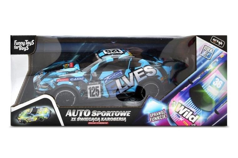 Artyk, Funny Toys for Boys, pojazd sportowy, zdalnie sterowany, ze świecącą karoserią