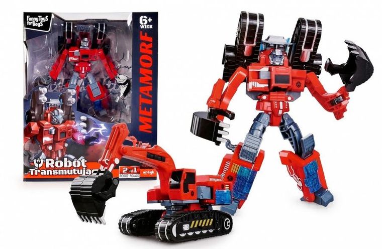 Artyk, Funny Toys for Boys, robot transformujący w koparkę