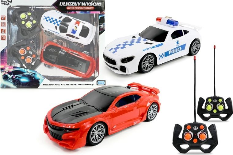 Artyk, Funny Toys for Boys, uliczny wyścig, auta zdalnie sterowane, 1:20, 2 szt.