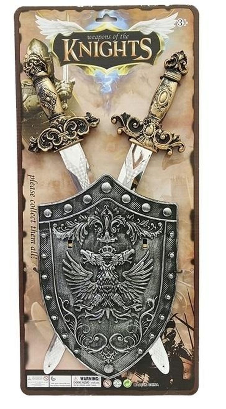 Artyk, miecze rycerza z tarczą