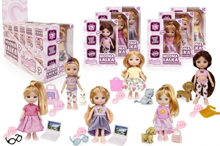 Artyk, Natalia, modna mini lalka z akcesoriami, 17 cm, 1 szt.