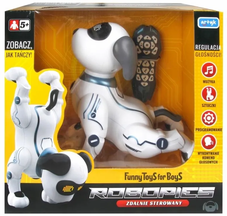 Artyk, pies, robot zdalnie sterowany, do programowania