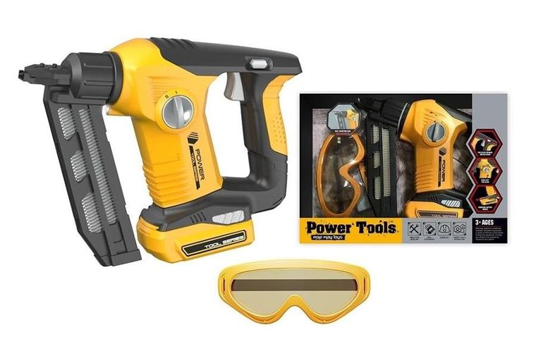 Artyk, pistolet na gwoździe, zestaw z goglami ochronnymi