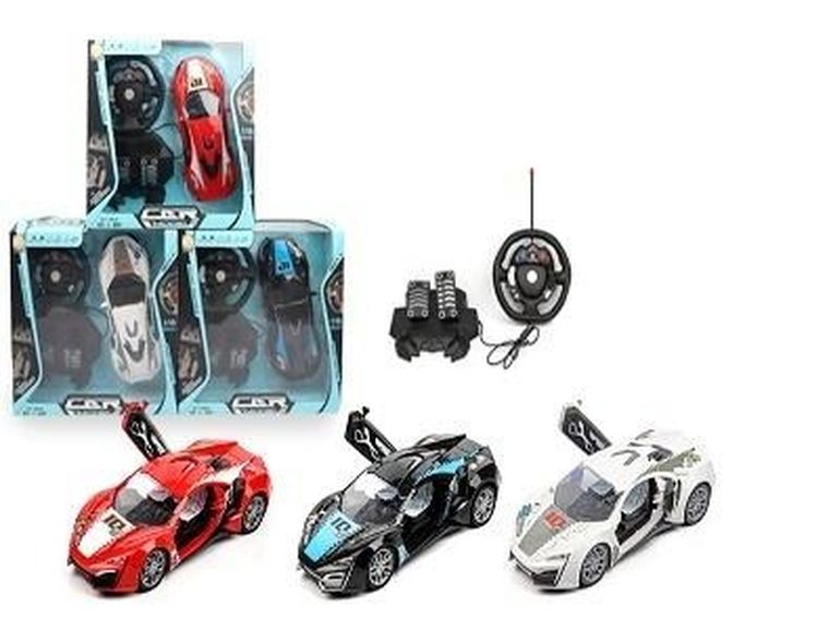 Artyk, pojazd wyścigowy zdalnie sterowany, z kierownicą i pedałami, 1 szt.