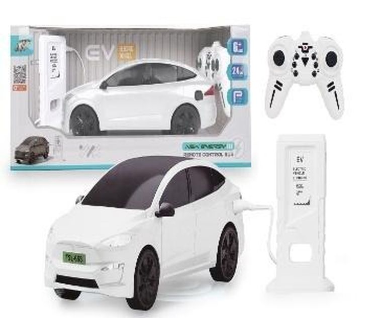 Artyk, pojazd zdalnie sterowany, ze stacją do ładowania, biały