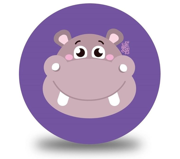 Artyk, Sportox Kids, piłka gumowa, hipopotam, 23 cm