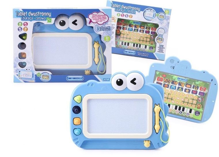 Artyk, tablet dwustronny z tablicą do rysowania, znikopis