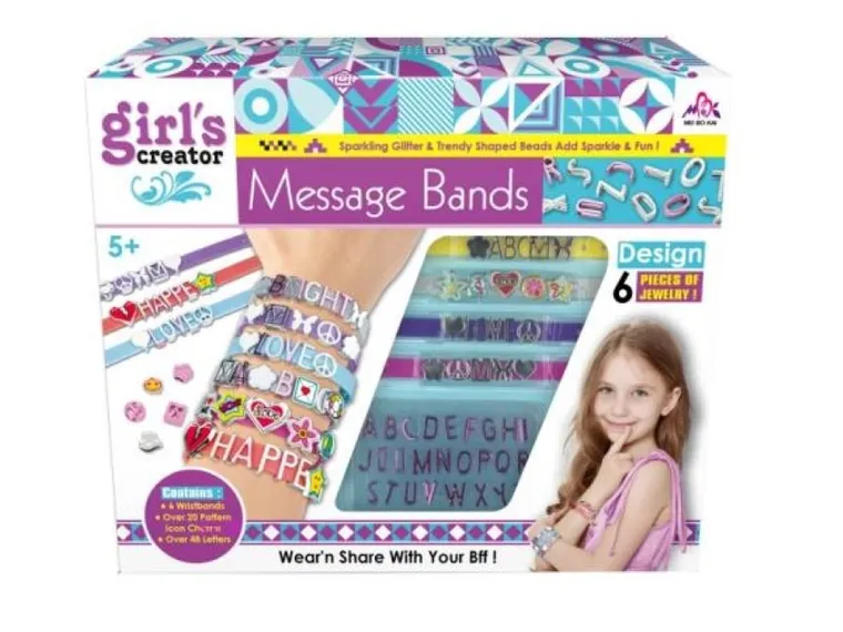 Askato, bransoletki, charmsy, literki, naklejki, zestaw kreatywny