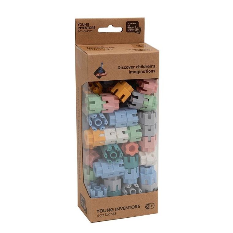 Askato, Eko Klocki Małych Geniuszy, śrubki, 67 elementów