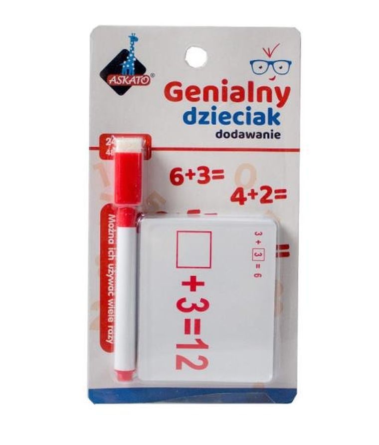 Askato, Genialny dzieciak, fiszki matematyczne, dodawanie