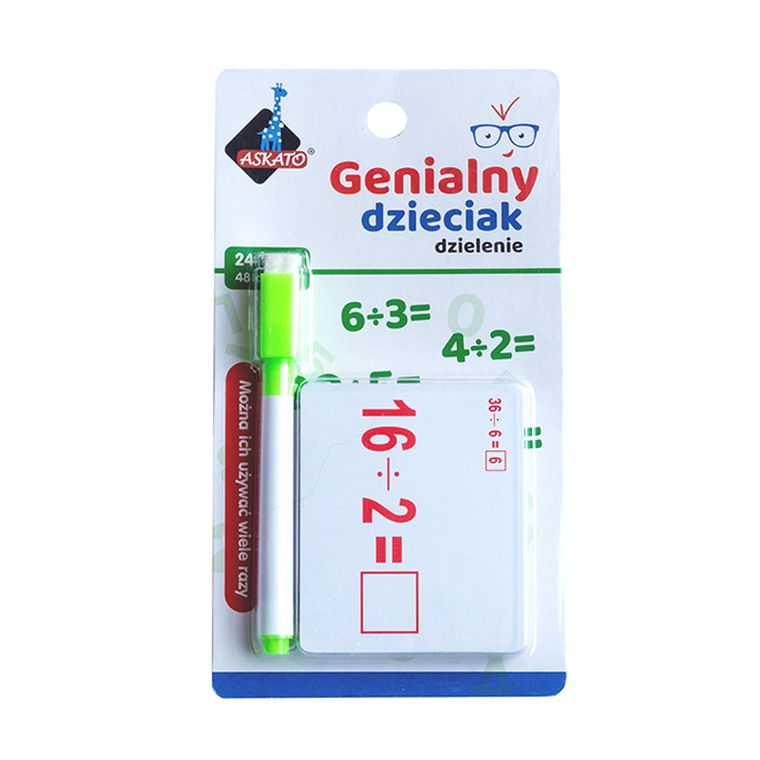 Askato, Genialny dzieciak, fiszki matematyczne, dzielenie, zabawka edukacyjna