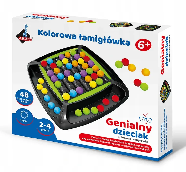 Askato, Genialny dzieciak, kolorowa łamigłówka, gra edukacyjna