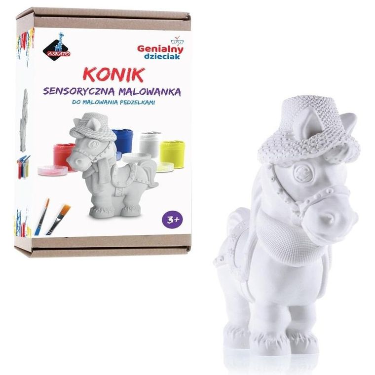 Askato, Genialny dzieciak, konik, sensoryczna malowanka do malowania pędzelkiem