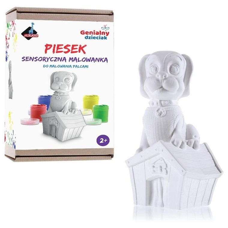 Askato, Genialny dzieciak, piesek, sensoryczna malowanka do malowania palcami