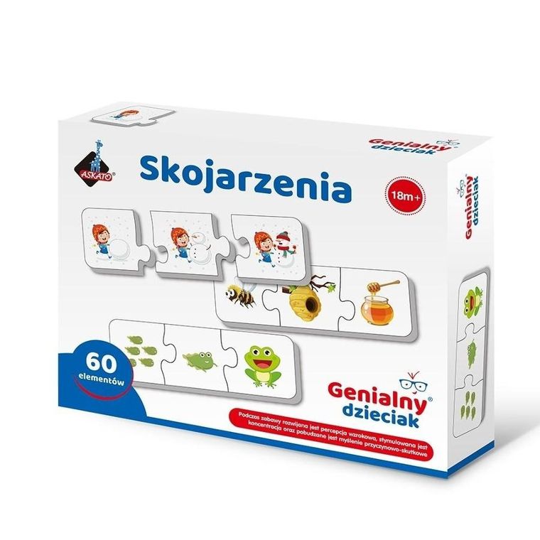 Askato, Genialny dzieciak, Skojarzenia, puzzle edukacyjne, 3 elementowe