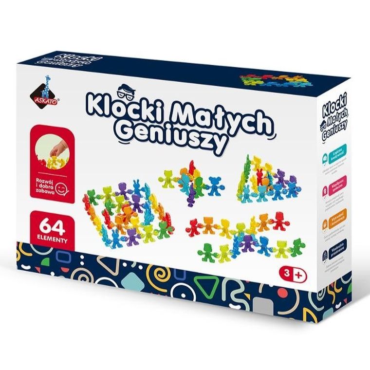 Askato, Klocki Małych Geniuszy, liczmany, 64 elementów