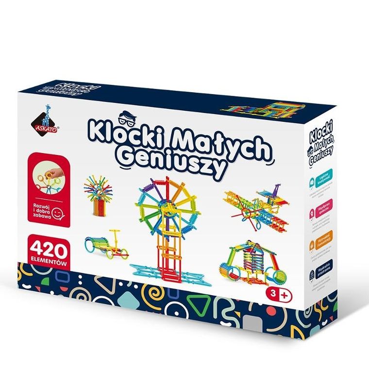 Askato, Klocki Małych Geniuszy, Patyki, 420 elementów
