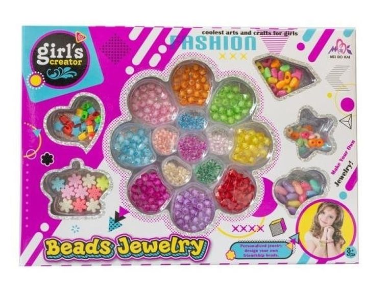 Askato, koraliki do nawlekania, zestaw kreatywny