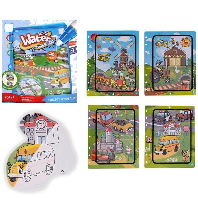 Askato, Książeczka z pisakiem wodnym - Pojazdy