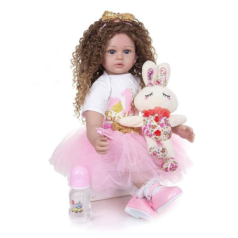 Askato, lalka bobas, dziewczynka, 56 cm