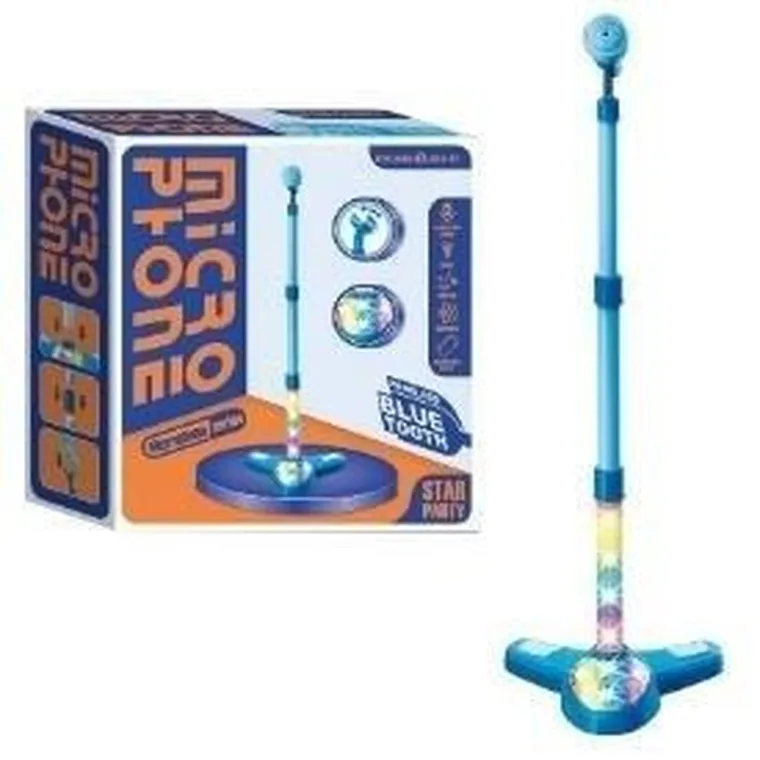 Askato, mikrofon na statywie ze świecącą podstawa