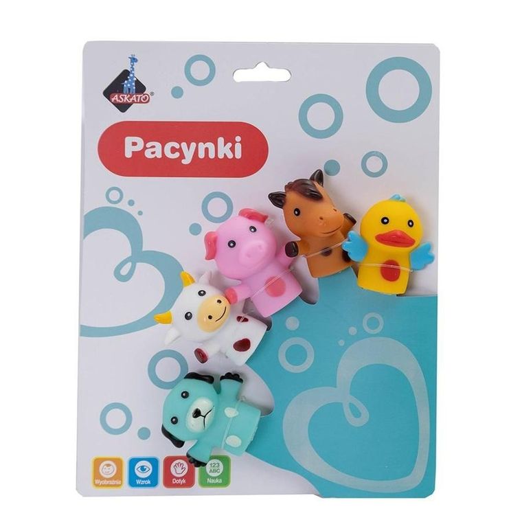 Askato, pacynki na palce, zwierzątka, farma