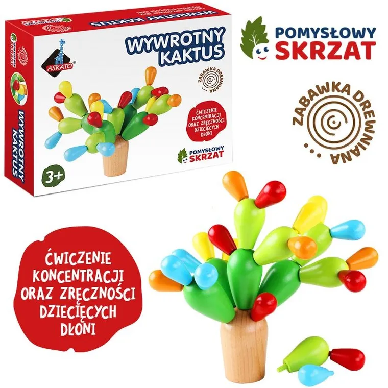 Askato, Pomysłowy skrzat, wywrotny kaktus, drewniana układanka
