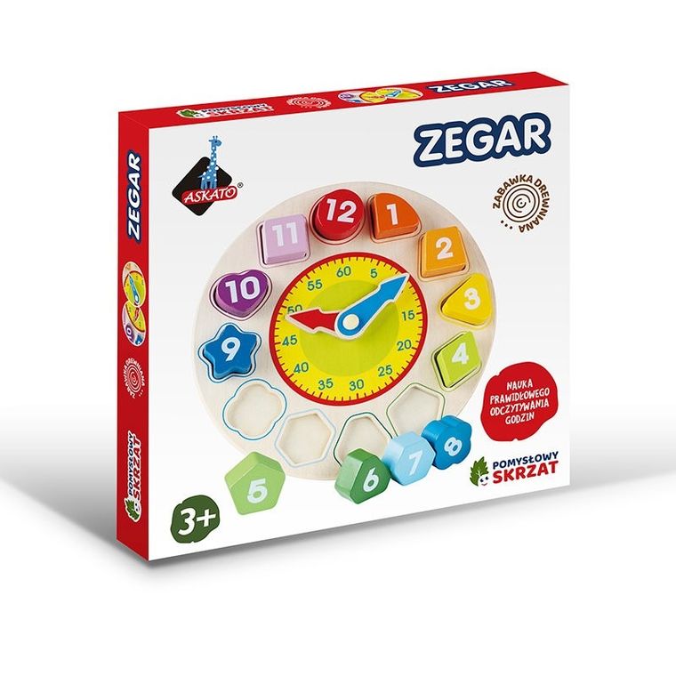Askato, Pomysłowy skrzat, zegar, drewniana układanka