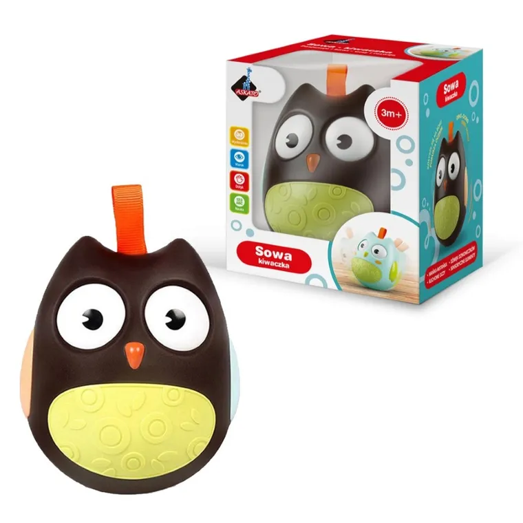 Askato, sowa, wańka wstańka, brązowa