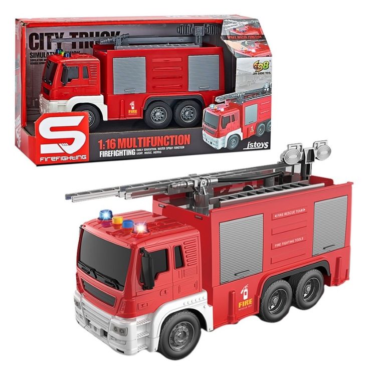 Askato, straż pożarna pryskająca wodą, pojazd ze światłem i dźwiękiem