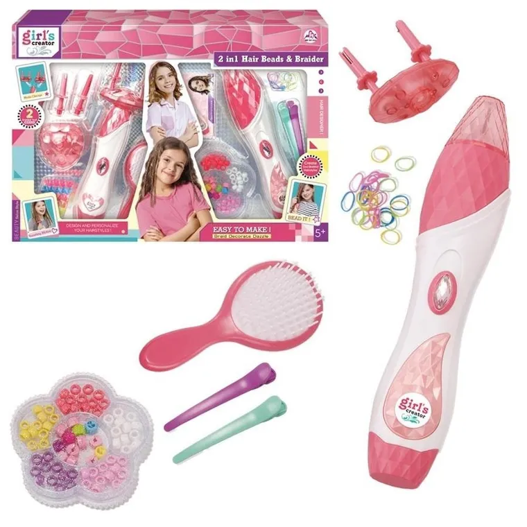 Askato, zestaw do zaplatania włosów, 2w1