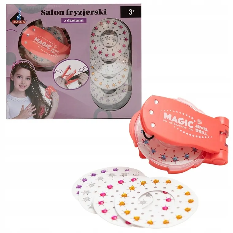 Askato, zestaw do zdobienia włosów z dżetami
