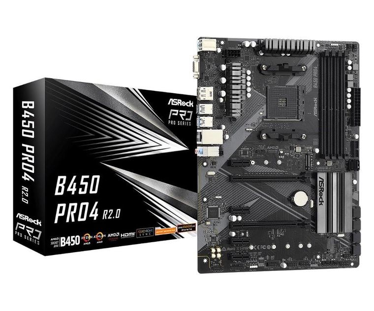 Asrock, płyta główna, B450 PRO4 R2.0 AM4 4DDR4 DP/HDMI M.2 USB3.2 ATX