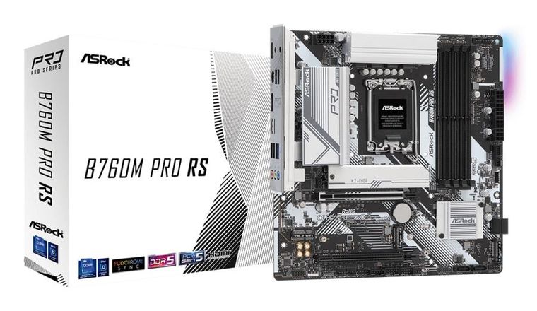 ASRock, płyta główna, B760M Pro RS s1700 4DDR5 DP/HDMI mATX