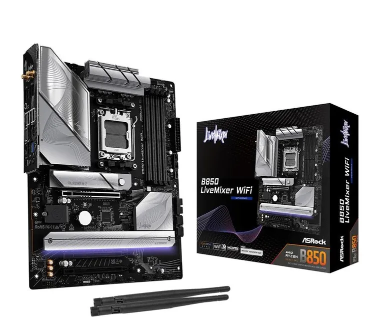 ASRock, płyta główna, B850 LIVEMIXER WIFI AM5 4DDR5 USB3.2 ATX