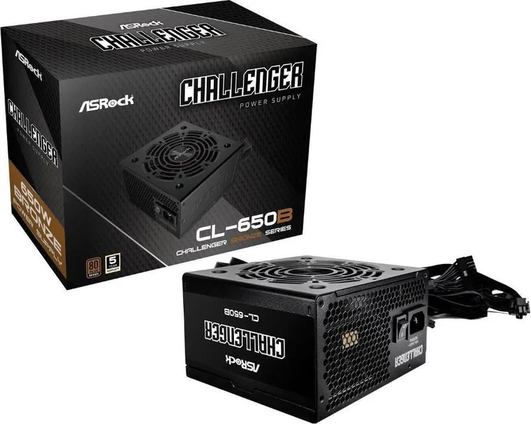 ASRock, zasilacz, CL-650B, 650W, 80PLUS BRONZE