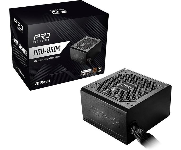 ASRock, zasilacz, PRO-850B, 850W, 80 PLUS Bronze