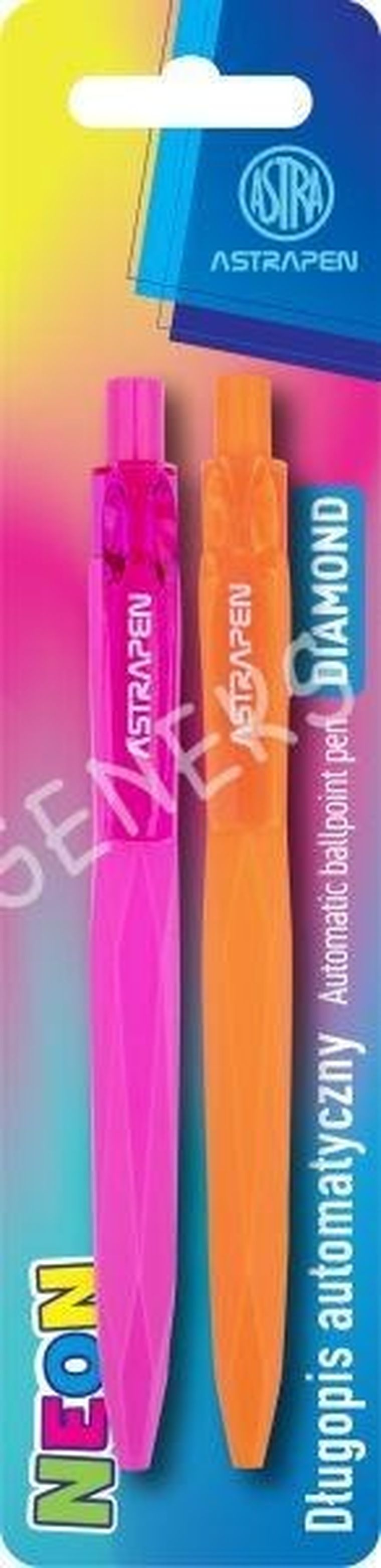 Astra, Astrapen, długopis automatyczny, Diamond Neon, 2 szt.
