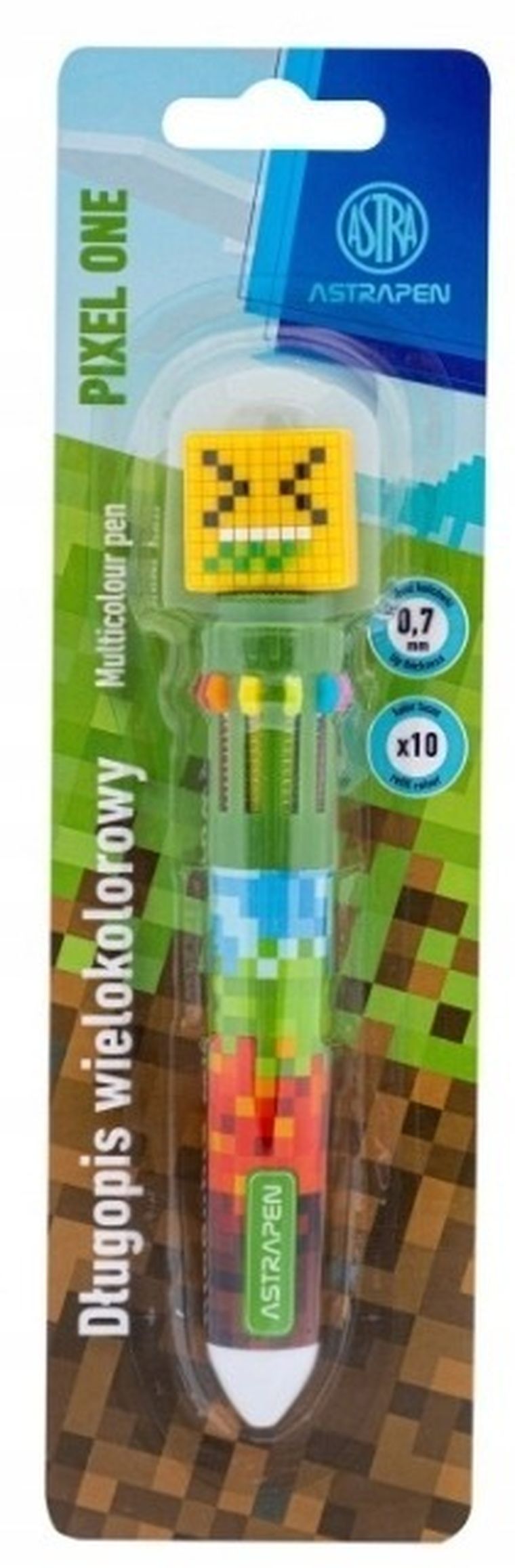 Astra, Astrapen, długopis automatyczny, wielokolorowy, 10w1, Pixel One