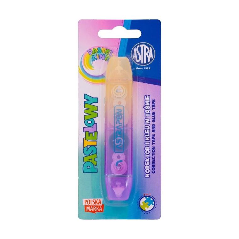 Astra, Astrapen, korektor i klej w taśmie 2w1, Pastel Line, 1 szt.