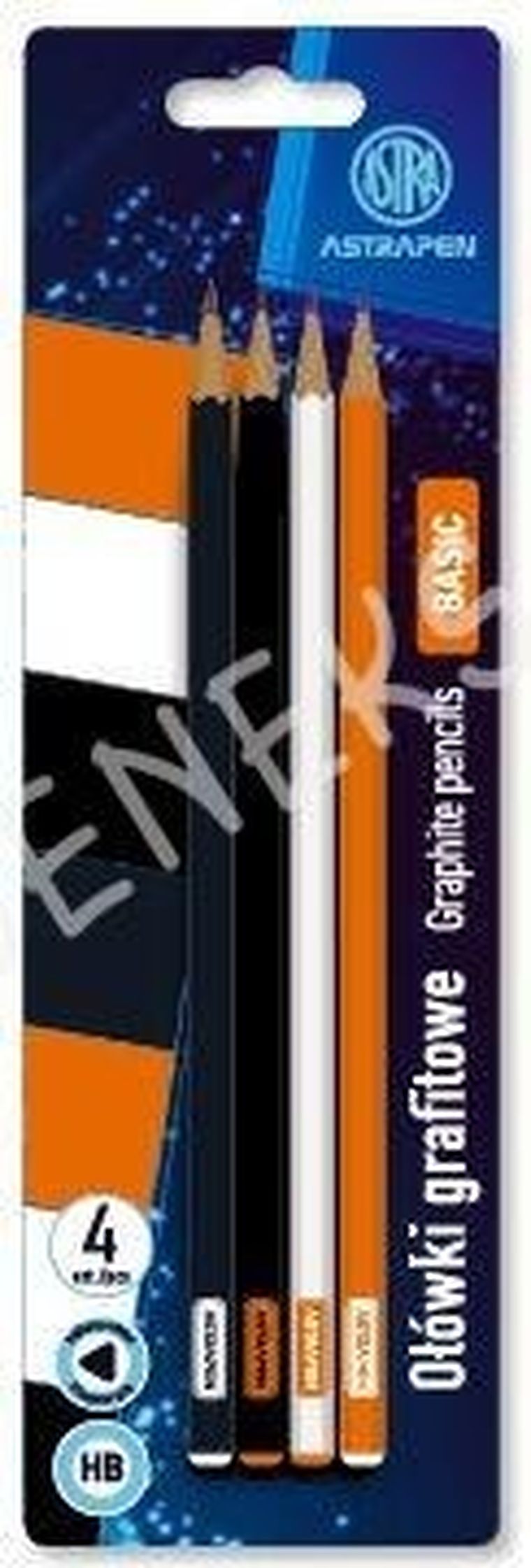 Astra, Astrapen, ołówki grafitowe, trójkątne, HB, Classic, 4 szt.