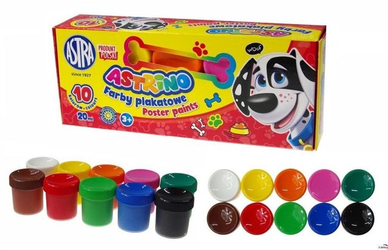 Astra, Astrino, farby plakatowe, 10 kolorów, 20 ml