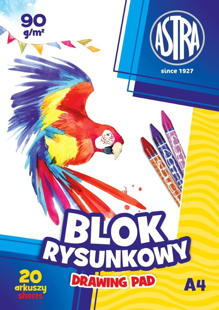 Astra, blok rysunkowy, A4 90g