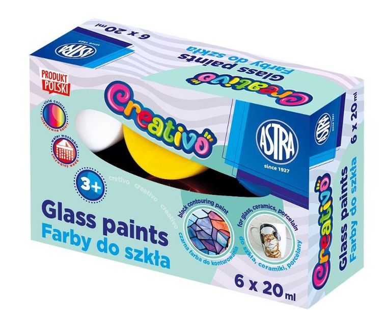 Astra, Creativo, farby do szkła, 6-20 ml