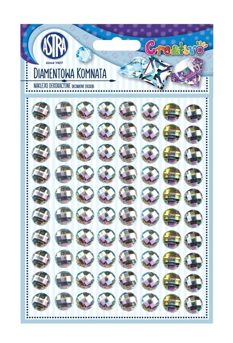 Astra, Diamentowa komnata, naklejki dekoracyjne, srebrne