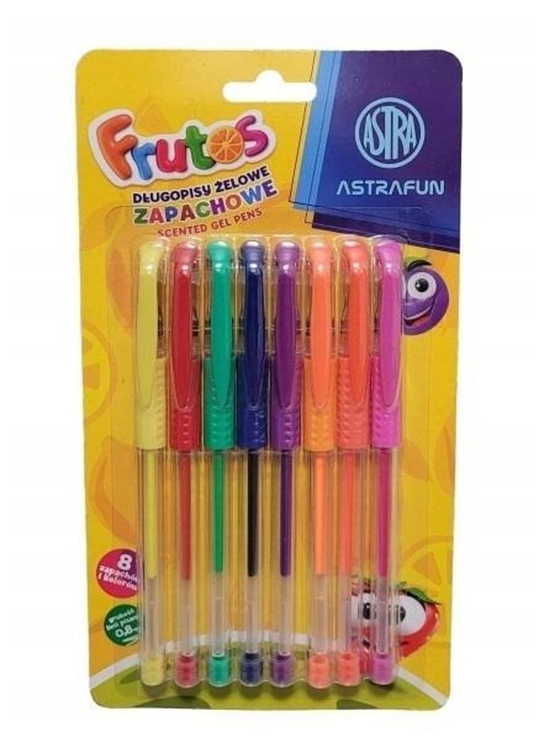 Astra, długopisy żelowe, zapachowe, 8 kolorów