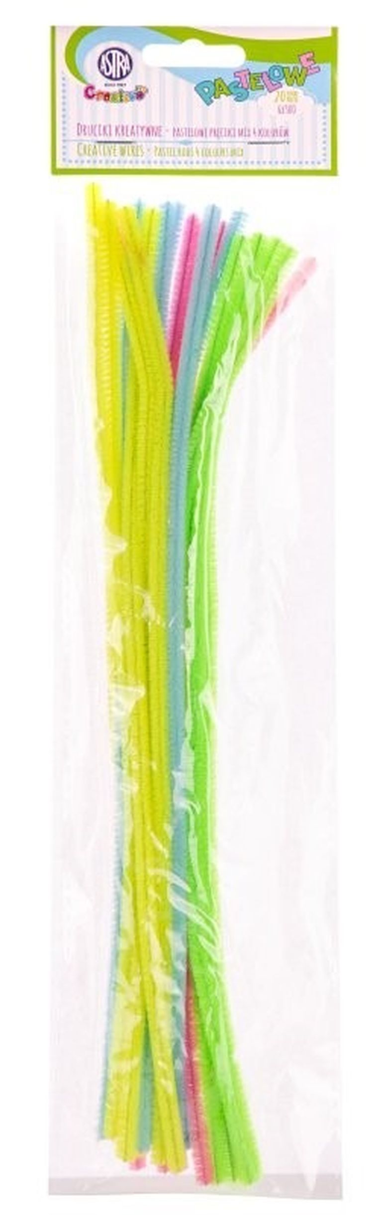 Astra, druciki kreatywne pastelowe, 4 kolory