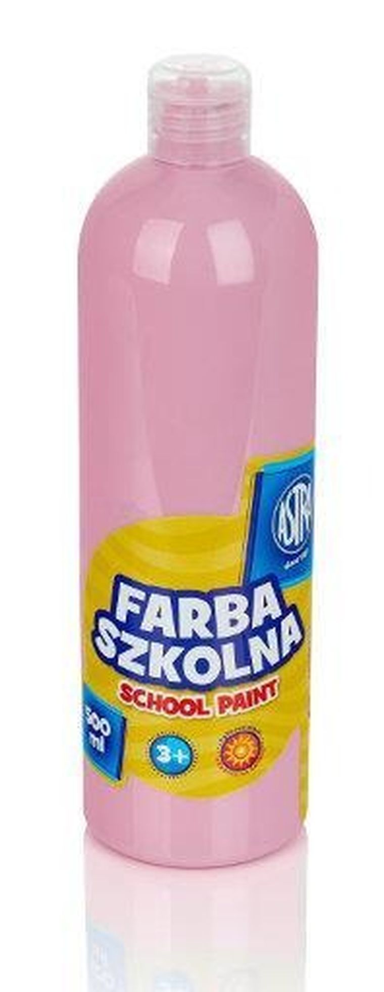 Astra, farba szkolna, butelka, jasna różowa, 500 ml