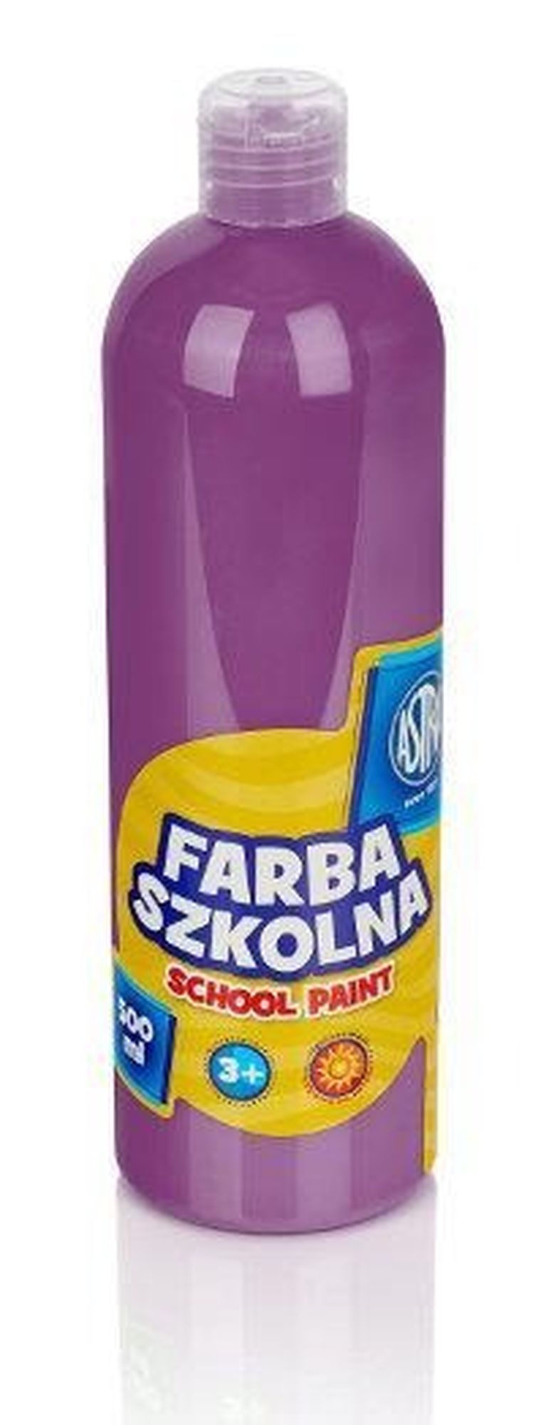 Astra, farba szkolna, butelka, śliwkowa, 500 ml