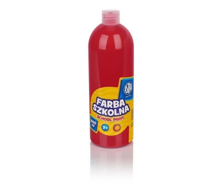Astra, farba szkolna czerwona, 1000 ml